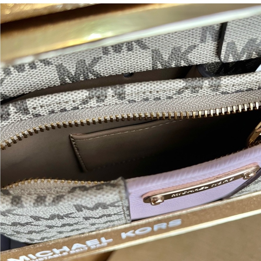 Michael Kors Pink and Tan Logo Belt Bag - L/XL - Picture 4 of 10